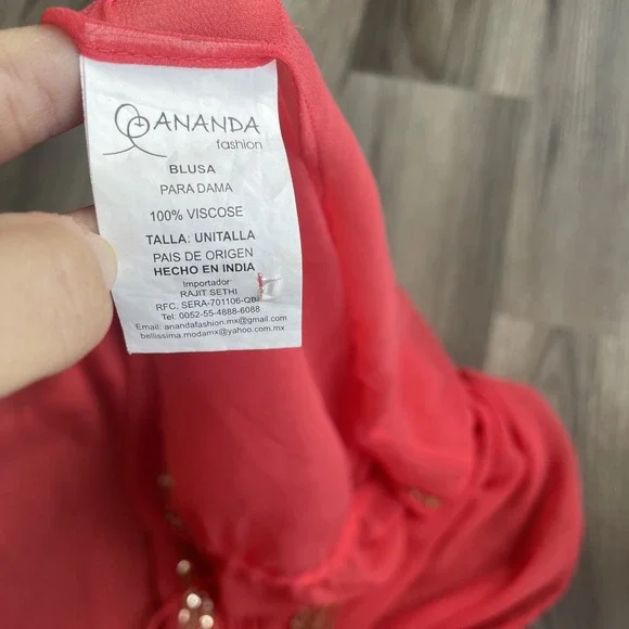 2000's Y2K Coral Pink Sequined Cover Up Shrug Kimono Sheer One Size Adjustable - Picture 5 of 6